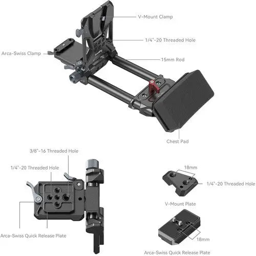 SmallRig 4063B Advanced V-Mount Battery Mounting System - AVC photo video store