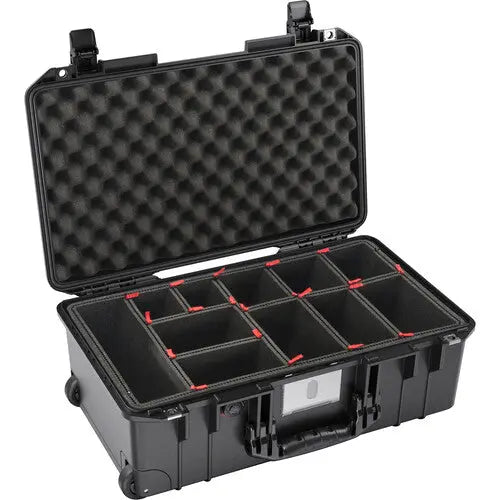 Pelican 1535AirTP Wheeled Carry-On Hard Case with TrekPak Divider Insert (Black) - AVC photo video store
