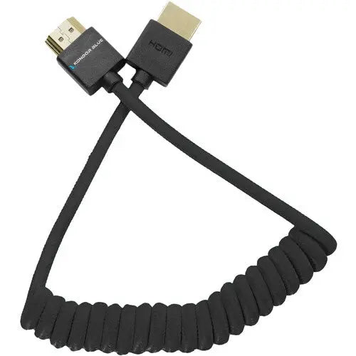 Kondor Blue Full HDMI to Full HDMI Cable 12"-24" Coiled, Black Raven - AVC photo video store