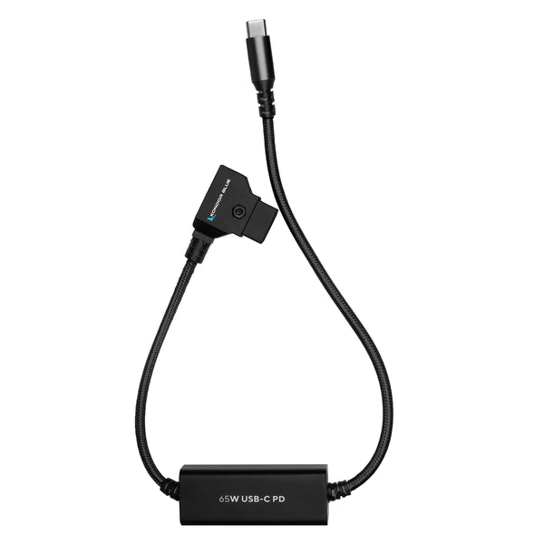 Cabo de alimentação D-Tap para USB C Kondor Blue de 16" para câmeras sem espelho e laptops (preto raven)