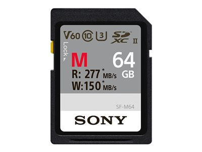 Sony SFM64/T2 SF-M Series UHS-II SDXC Memory Card, 64GB