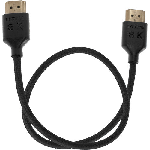 Kondor Blue 8K HDMI 2.1 17" Braided Cable F/On-Camera Monitors, Black