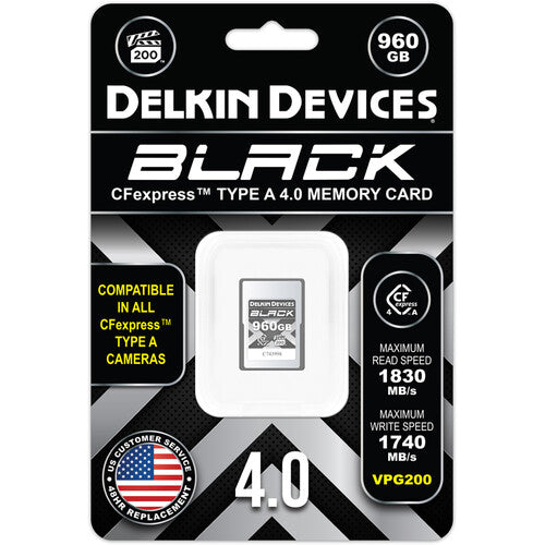 Delkin DCA4BV2960 960GB BLACK CFexpress Type A 4.0 Memory Card