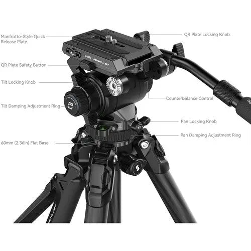 SmallRig 4259 x Potato Jet TRIBEX Hydraulic Carbon Fiber Tripod Kit - AVC photo video store