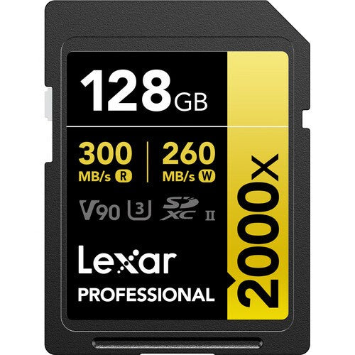 Lexar 128GB Professional 2000x UHS-II SDXC Memory Card