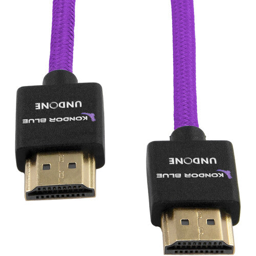 Kondor Blue Gerald Undone MK2 18" Full HDMI Straight Braided Cable (Purple)