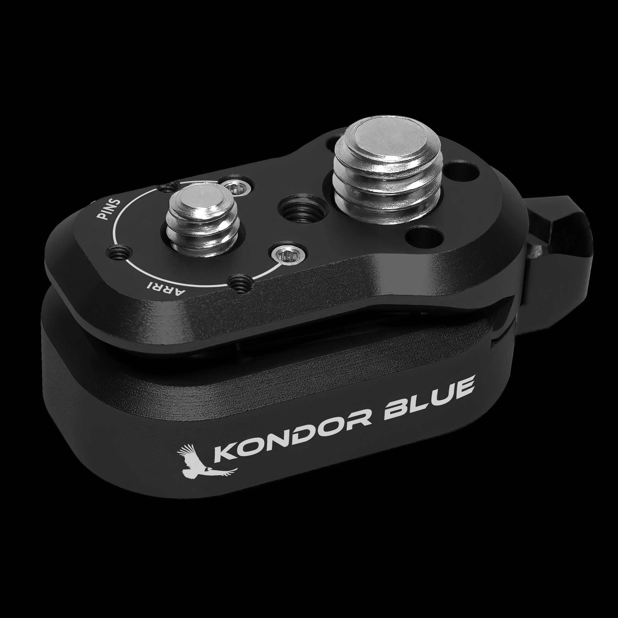 Kondor Blue Mini Lock Quick Release Plates for Professional Camera Workflows (Raven Black)