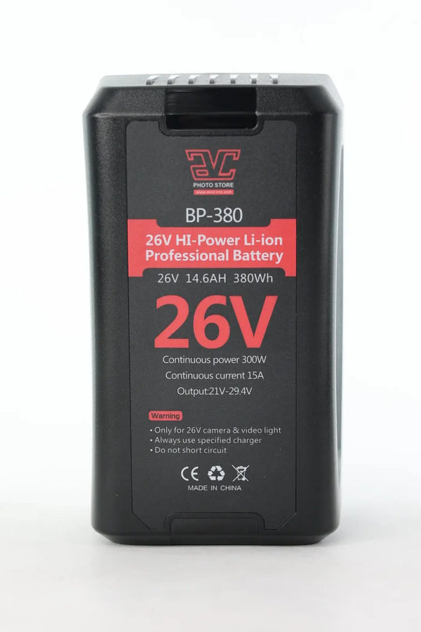AVC BP380 Lithium Ion Professional V-Mount Battery, 26V 15Ah 380Wh - AVC photo video store