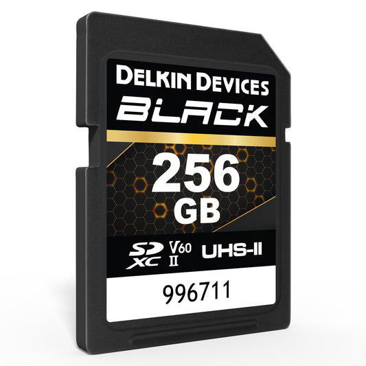 Delkin DSBV6256 256GB BLACK UHS-II V60 SDXC Memory Card