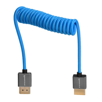 Kondor Blue Coiled Full HDMI Cable (12-24")