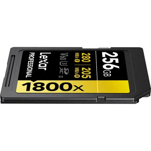 Lexar 256GB Professional 1800x UHS-II SDXC Memory Card (GOLD Series) - AVC photo video store