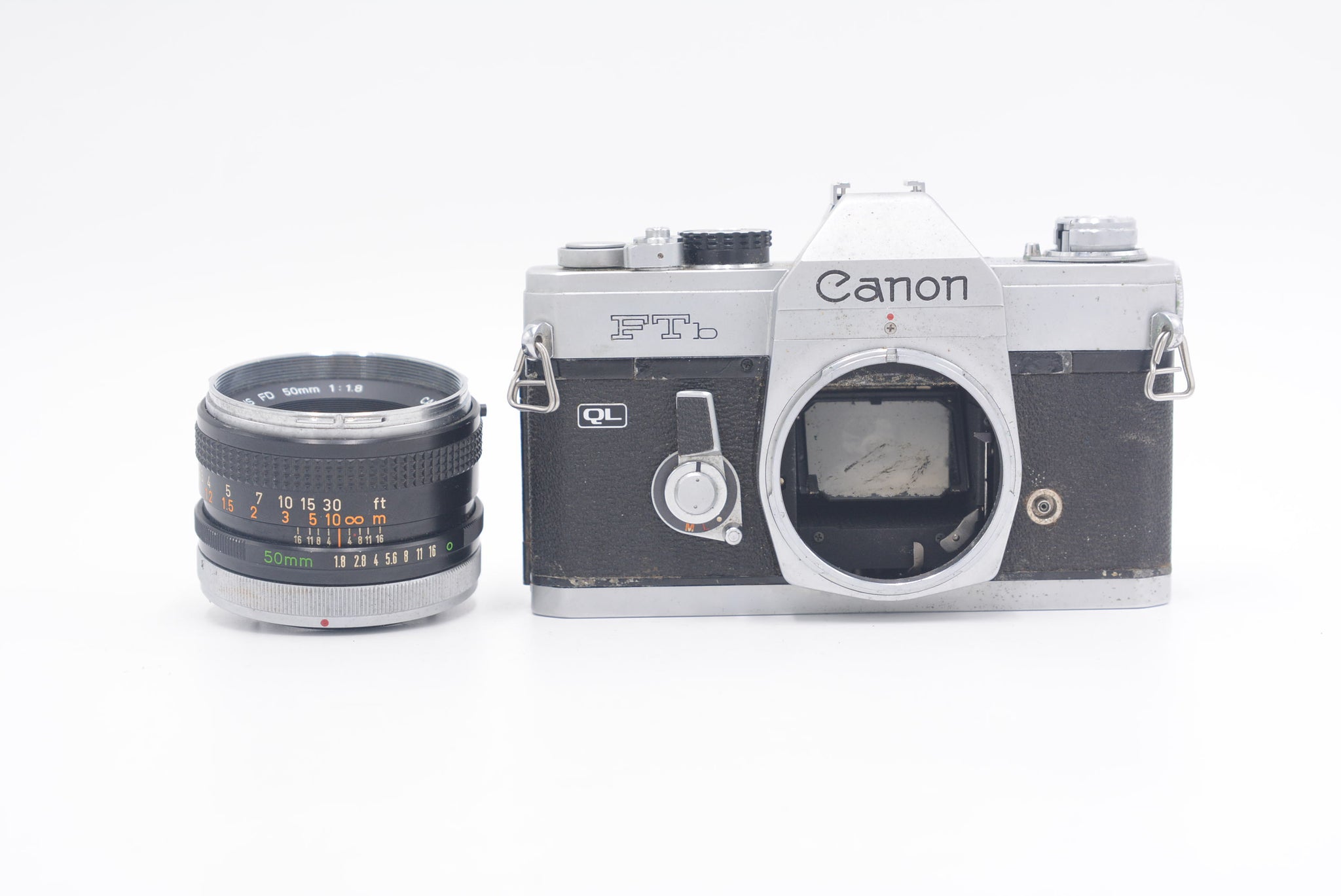 Canon FTB/41459 35mm Film Camera + 50mm f/1.8, Used