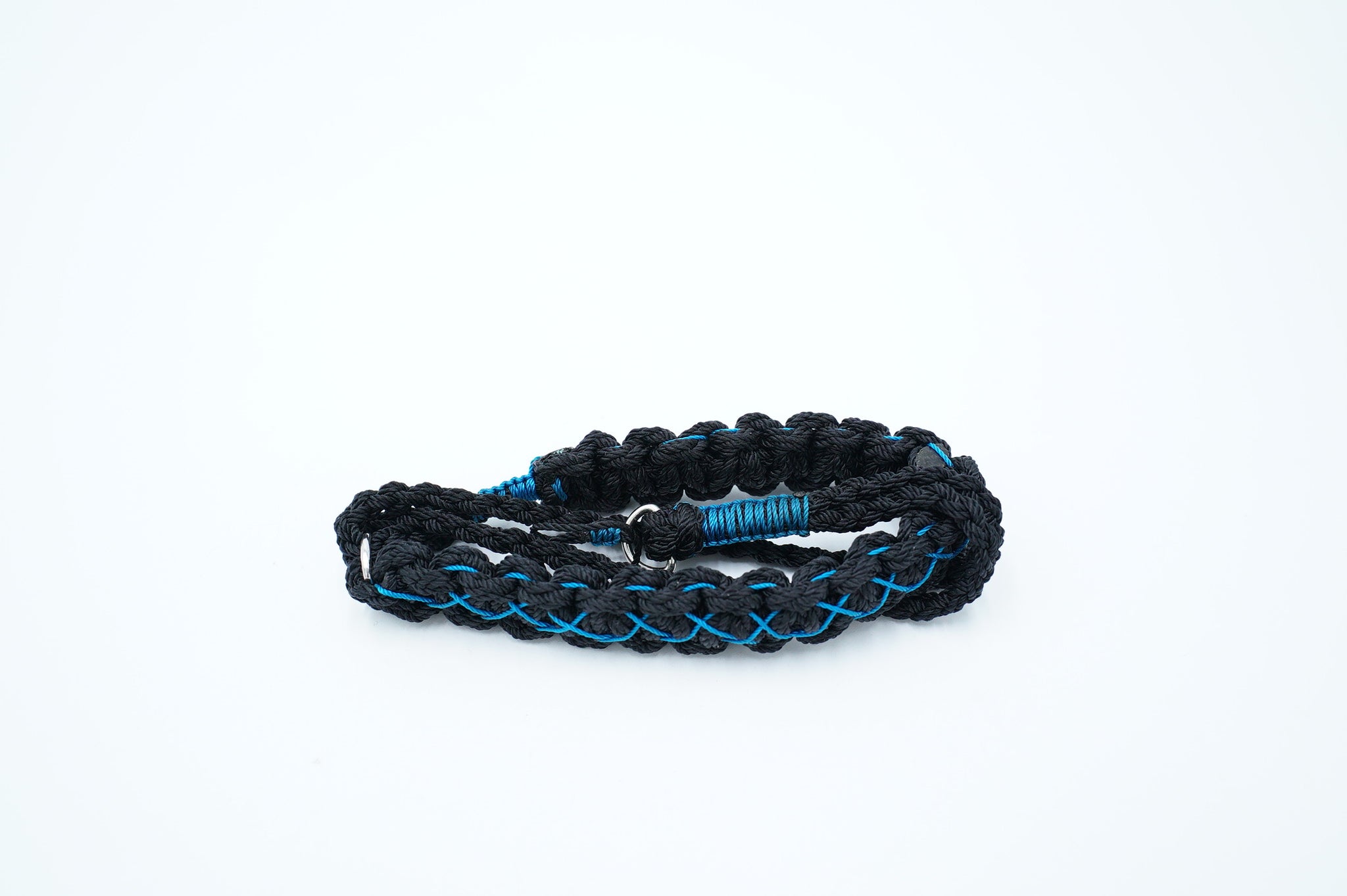 Generic Braided Wrist Strap Black/Blue, Used