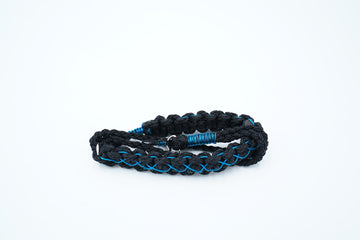 Generic Braided Wrist Strap Black/Blue, Used