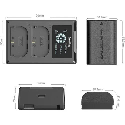 SmallRig 3821 LPE6NH Camera Battery and Charger Kit - AVC photo video store