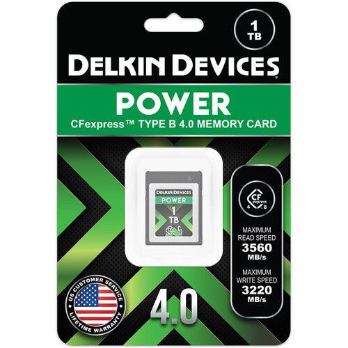 Delkin DCFX4P1TB 1TB POWER 4.0 CFexpress Type B Memory Card