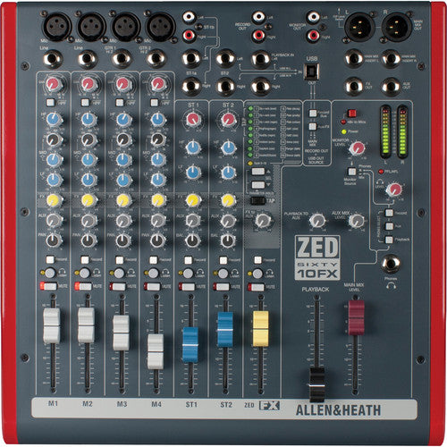 Allen & Heath ZED6010FX - 6 Channel Mixer with Digital Effects and USB Connectivity