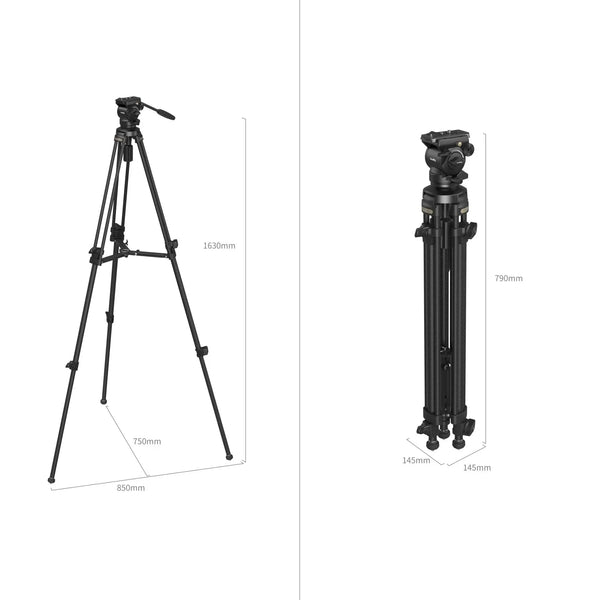 SmallRig 4685 AD-50 Lightweight Carbon Fiber Video Tripod System