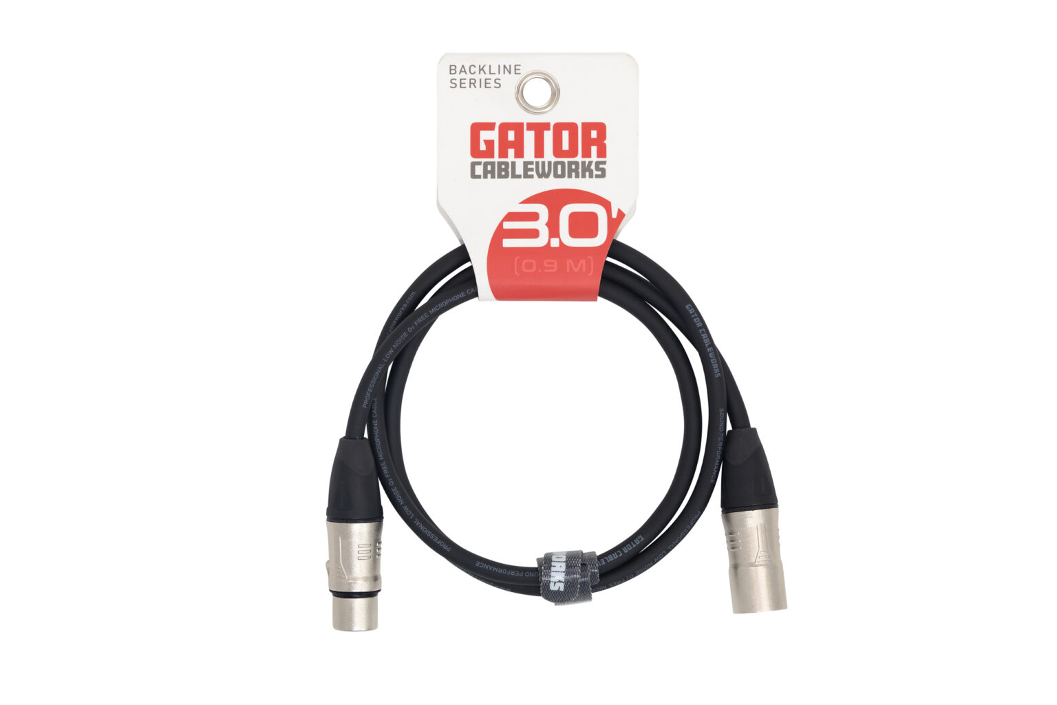 Gator Frameworks 3' XLR Microphone Cable