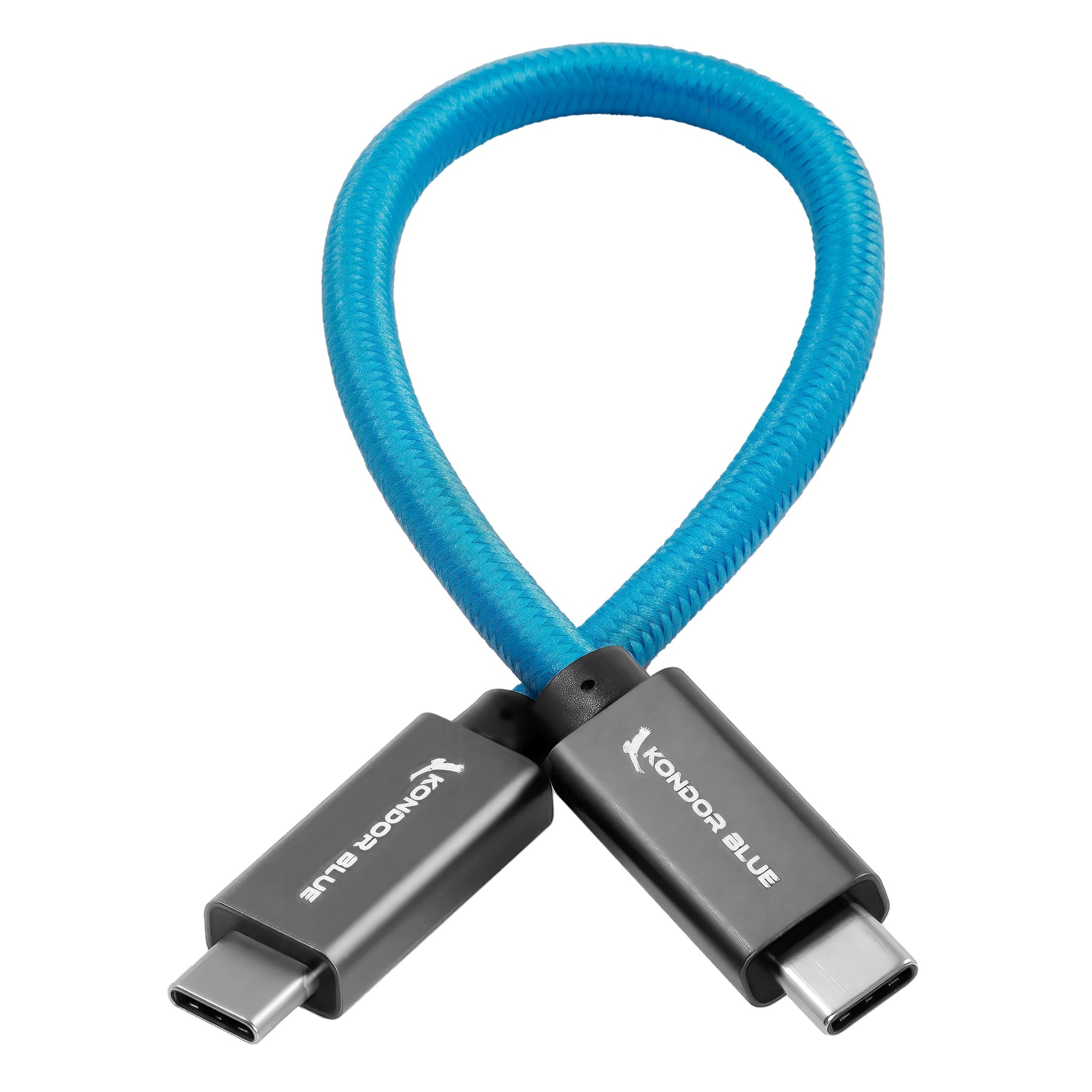 Kondor Blue USB C to USB C High Speed Cable for SSD Recording (8.5")