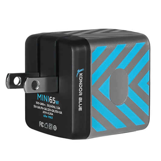 Kondor Blue 65W USB-C PD Wall Charger Brick