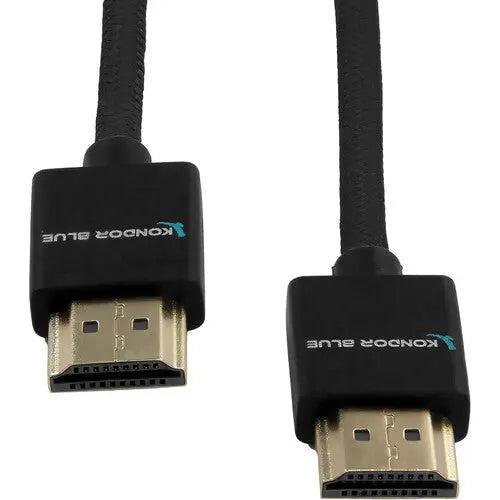 Kondor Blue HDMI to HDMI 16" Thin Braided Cable F/on Camera Monitors, Black - AVC photo video store