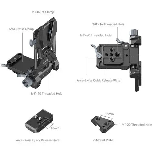 SmallRig 4064B Compact V-Mount Battery Mounting System - AVC photo video store