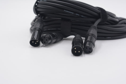 Generic XLR Dual Pack Professional OFC Microphone Cable, Used