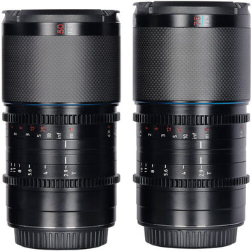 Sirui Saturn T2.9 1.6x Carbon Fiber Full-Frame Anamorphic 2-Lens (50mm & 75mm) Set (Sony E, Blue Flare)