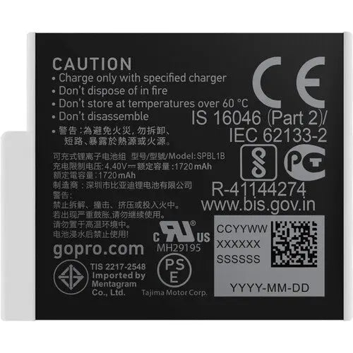 Gopro Enduro Battery F/Hero12, Hero11, Hero10, Hero9 (SPBL1B-C) - AVC photo video store