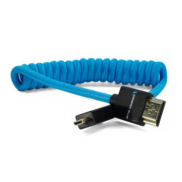 Kondor Blue Coiled Micro HDMI to Full HDMI (12-24") (Kondor Blue)