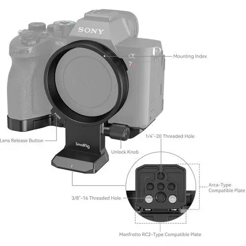 SmallRig 4148 Rotatable Horizontal-to-Vertical Mount Plate Kit for Sony Alpha 7R V / Alpha 7 IV&V / Alpha 7S III / Alpha 7R IV - AVC photo video store