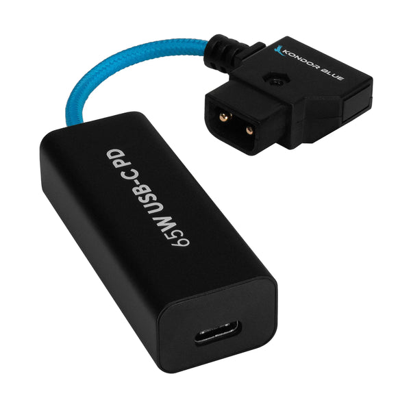 Kondor Blue D-Tap to Female USB C PD 2 Way Battery Charging Power Cable (Kondor Blue) - AVC photo video store