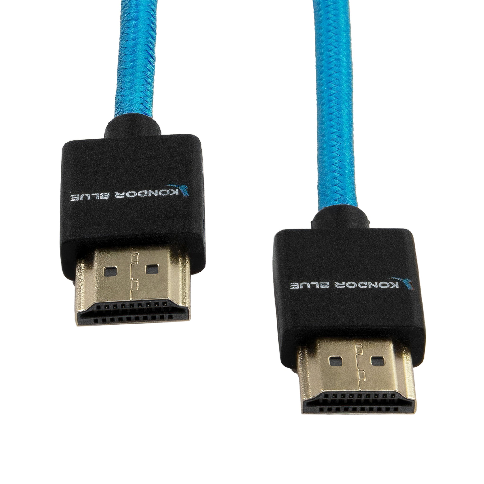 Kondor Blue HDMI to HDMI 16" Thin Braided Cable for on Camera Monitors (Kondor Blue)