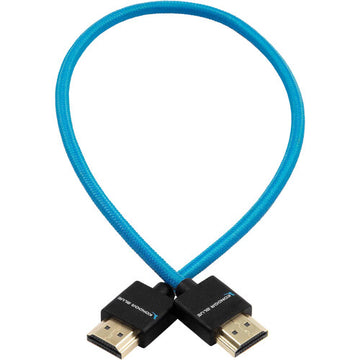 Kondor Blue HDMI to HDMI 16" Thin Braided Cable F/on Camera Monitors