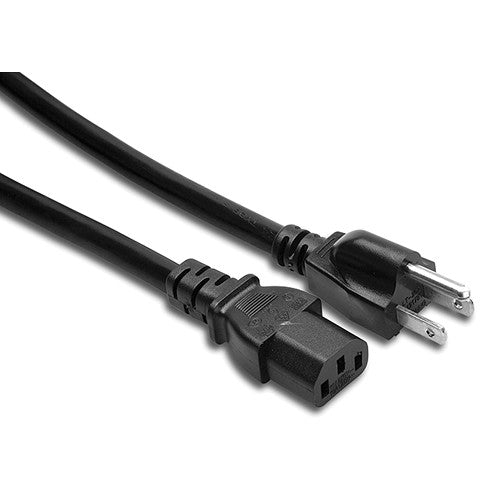 Hosa PWC148 Extension Cable W/IEC Female Connector, 18AWG Black, 8'