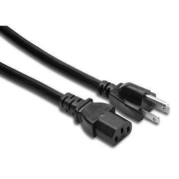 Hosa PWC148 Extension Cable W/IEC Female Connector, 18AWG Black, 8'