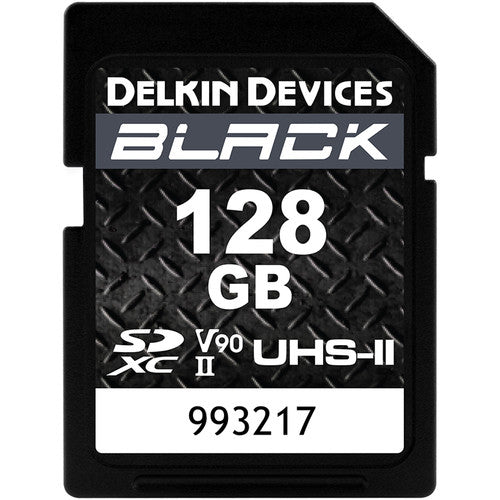 Delkin DSDBV90128 128GB Black UHS-II SDXC Memory Card