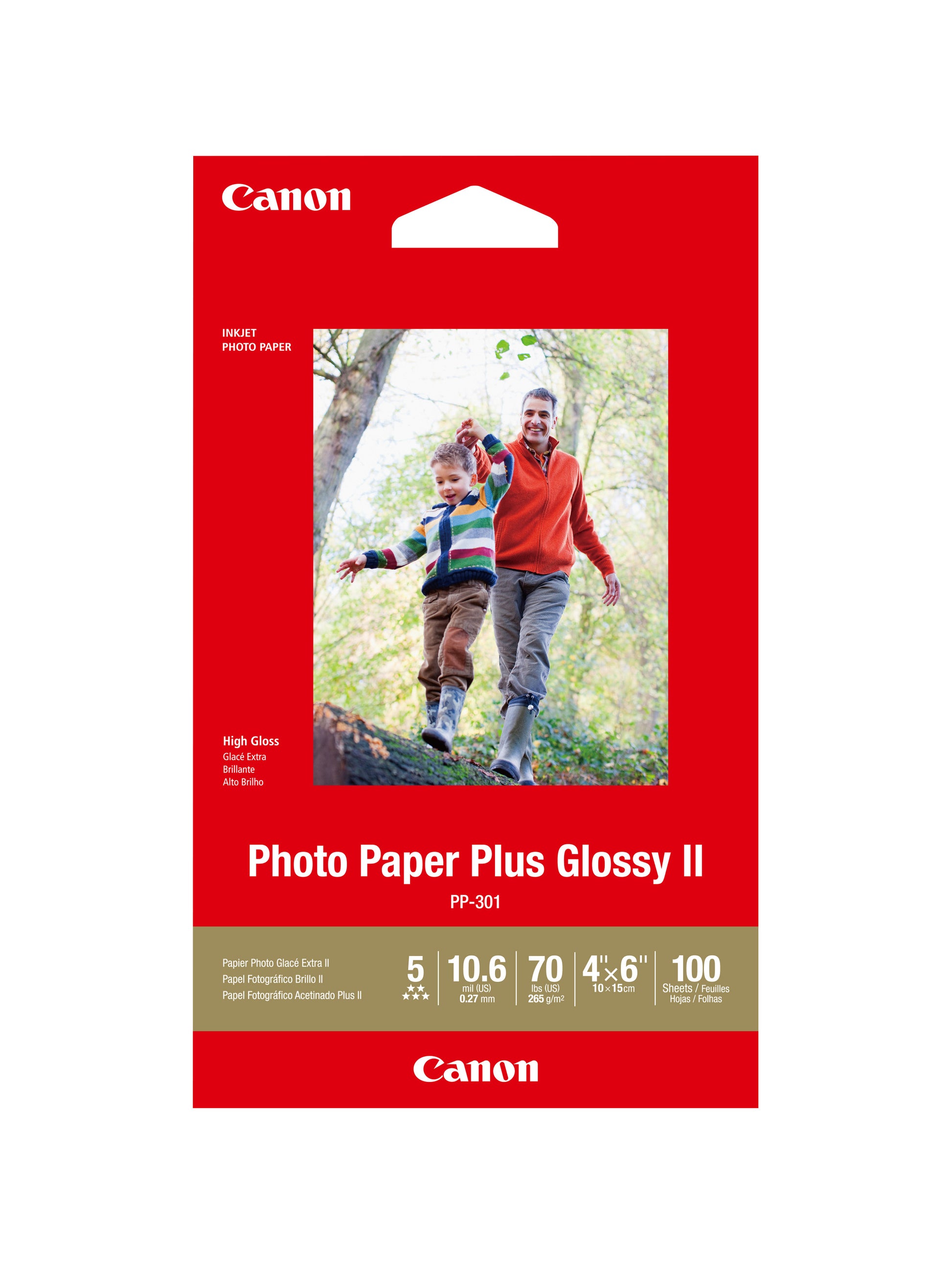 Shop Canon Photo Paper Plus Glossy II - PP-301 - 4x6 (100 Sheets)