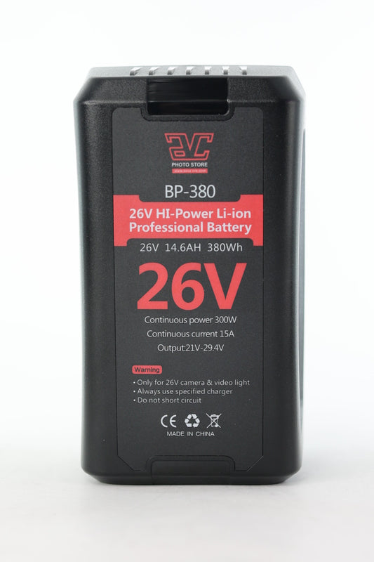 AVC BP380 Lithium Ion Professional V-Mount Battery, 26V 15Ah 380Wh