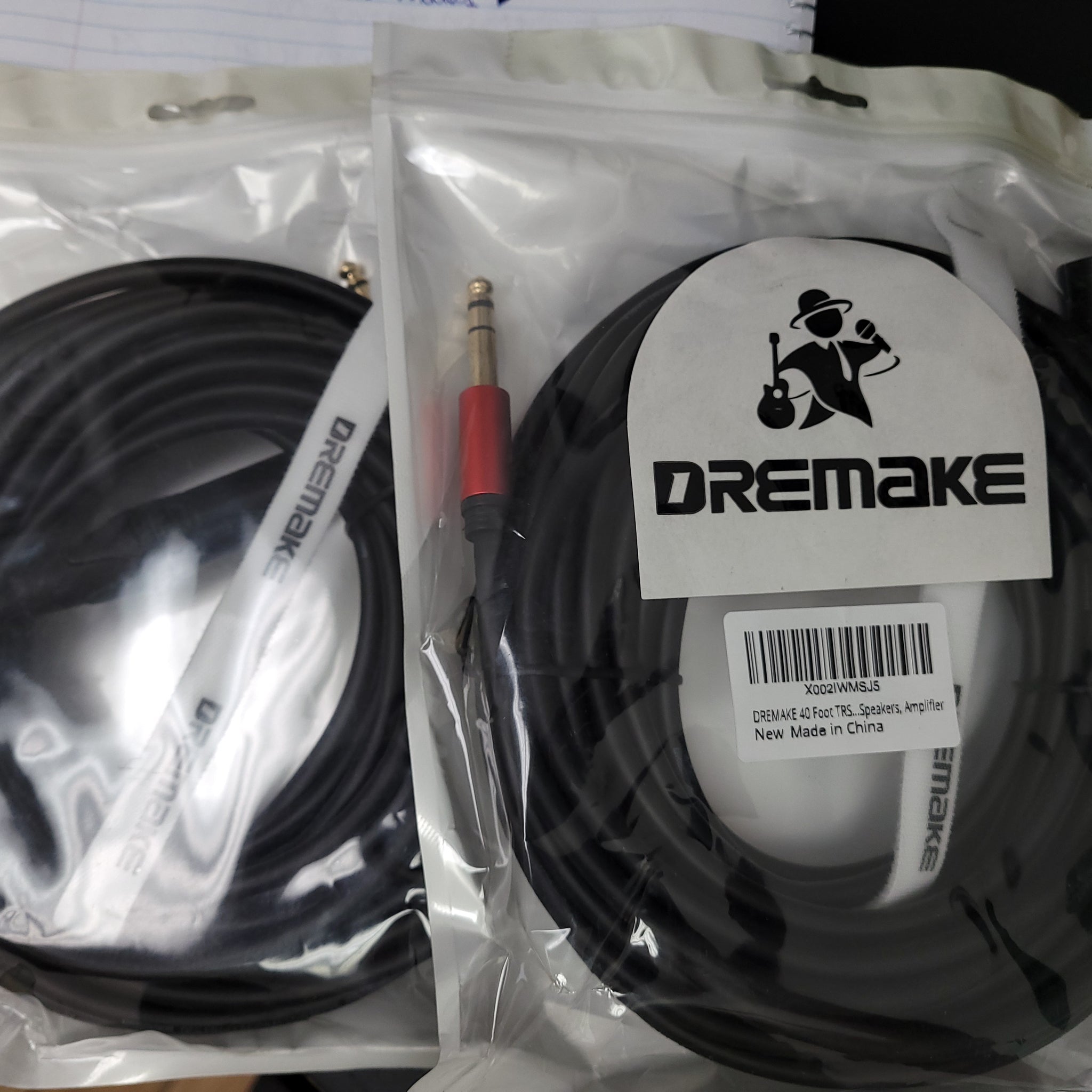 Dremake 40' TRS Stereo 6.35mm 1/4" To XLR Balanced Mic Cable
