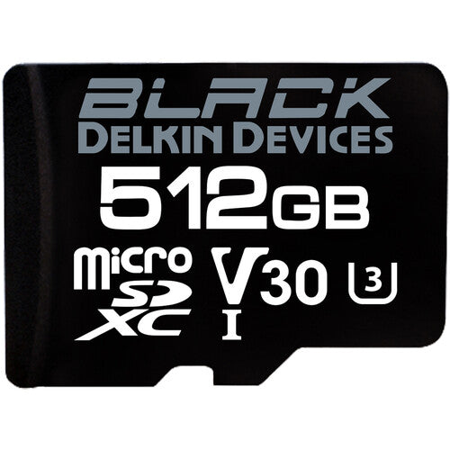 Delkin DMSDBK512 512GB Black UHS-I MicroSD Memory Card (EOL)