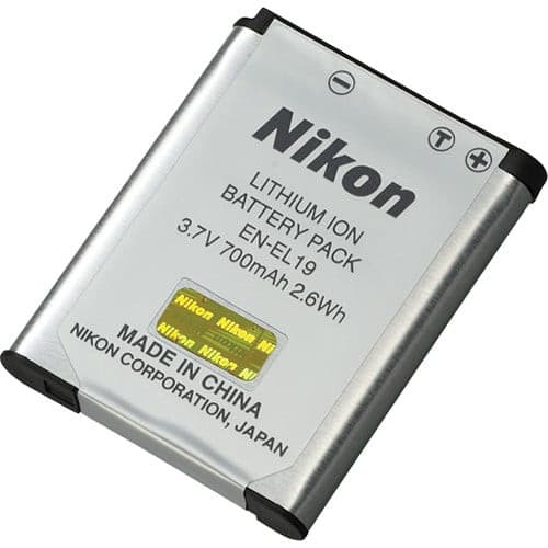 Nikon ENEL19 Rechargeable Li-Ion Battery (W150, A300, W100, S6900, S33, S3700).