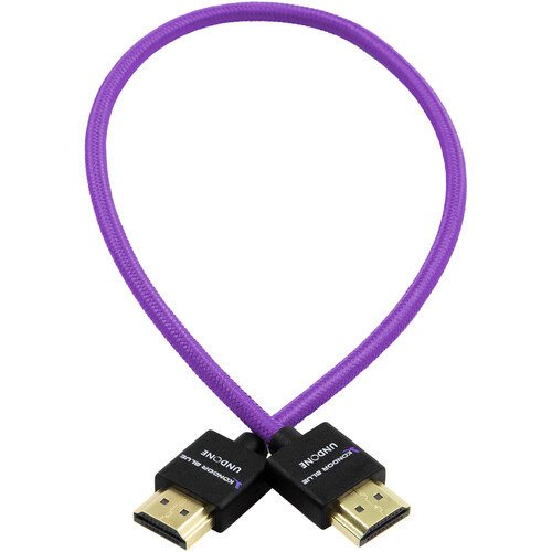 Kondor Blue Gerald Undone MK2 18" Full HDMI Straight Braided Cable (Purple)