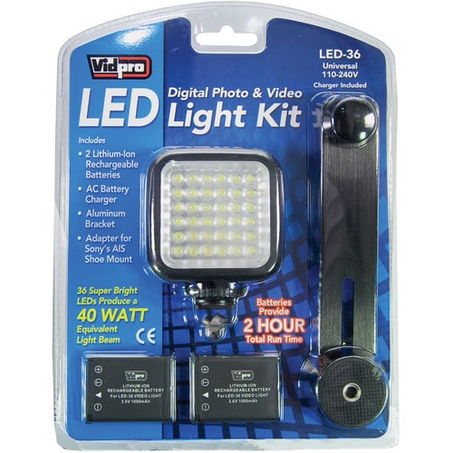 Vidpro LED36 Digital Photo & Video 36 LED Light Kit.