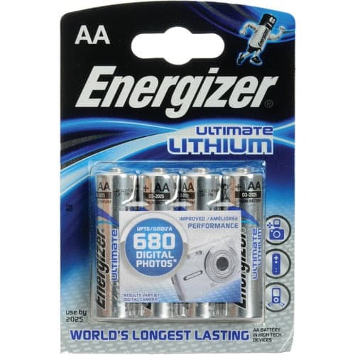 Energizer AA4 Ultimate Lithium AAx4.