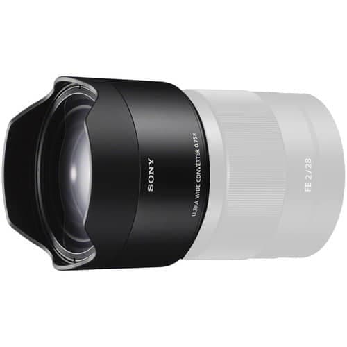Sony SEL075UWC 21mm Ultra-Wide Conversion Lens F/FE 28mm F/2 Lens.