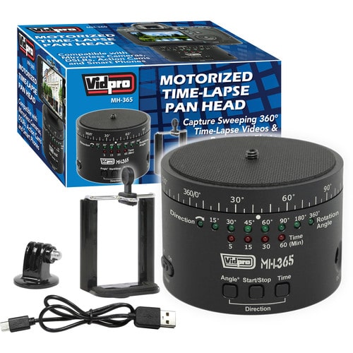 Vidpro MH365 Motorized Time-Lapse Pan Head
