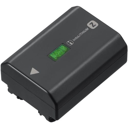 Sony NPFZ100 Lithium-Ion Rechargeable Battery, Fits A9+A7R3, 2280mAh