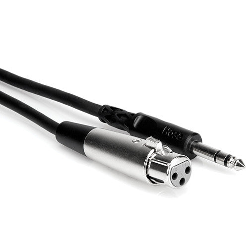 Hosa STX105F Stereo 1/4'' Male To 3-Pin XLR Female Interconnect Cable, 5'